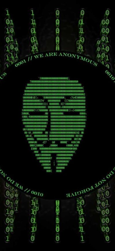 Fond d'écran iPhone Anonymus Matrix