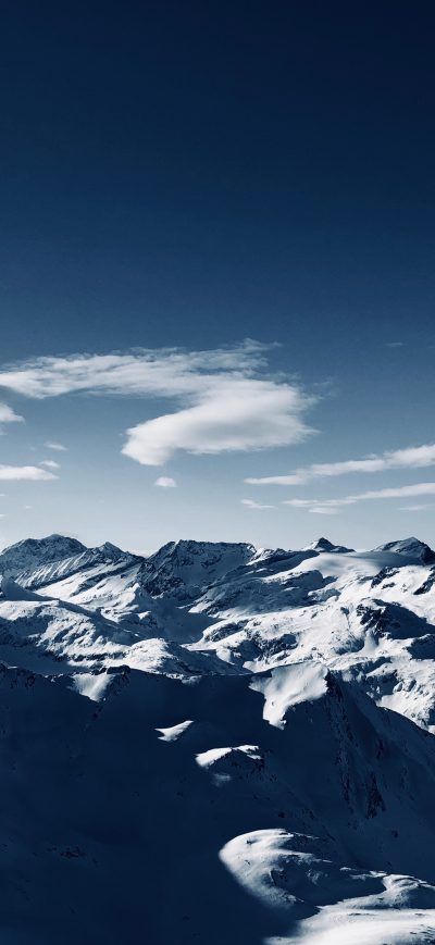 Fond d'écran iPhone Blue Sky High Angle Mountains Clear Sky