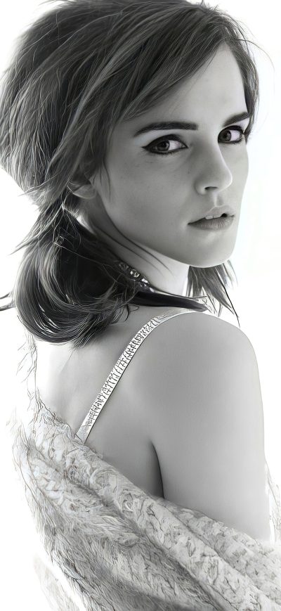 Fond d'écran iPhone Emma Watson Monochrome