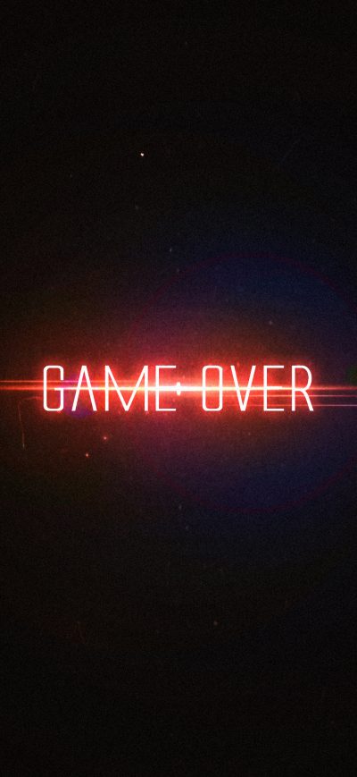 Fond d'écran iPhone Game Over Typography 4k