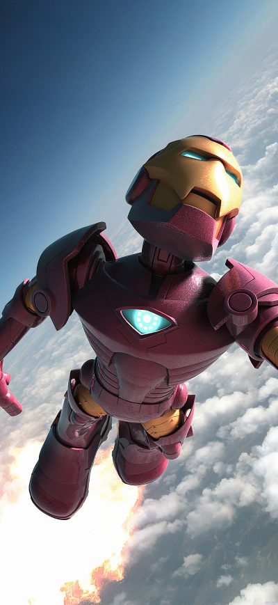 Fond d'écran iPhone Iron Man Above Clouds