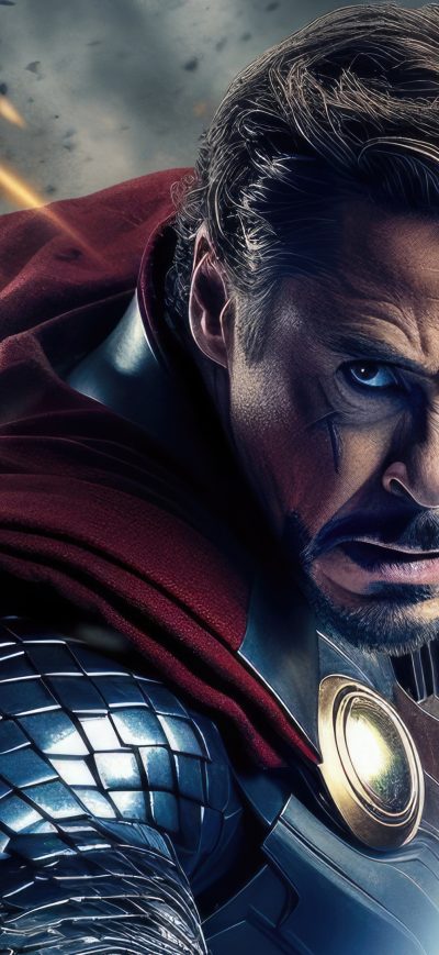 Fond d'écran iPhone Iron Man With Thor Hammer 4k