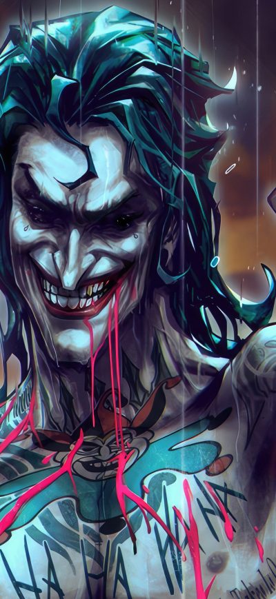 Fond d'écran iPhone Mad Joker Artwork 4k
