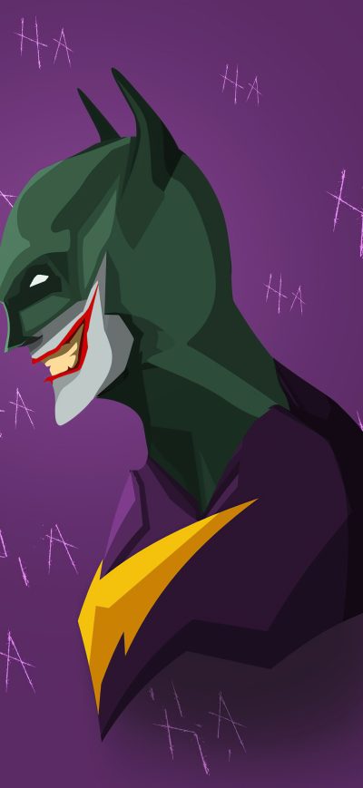Fond d'écran iPhone Joker X Batman Minimal 4k