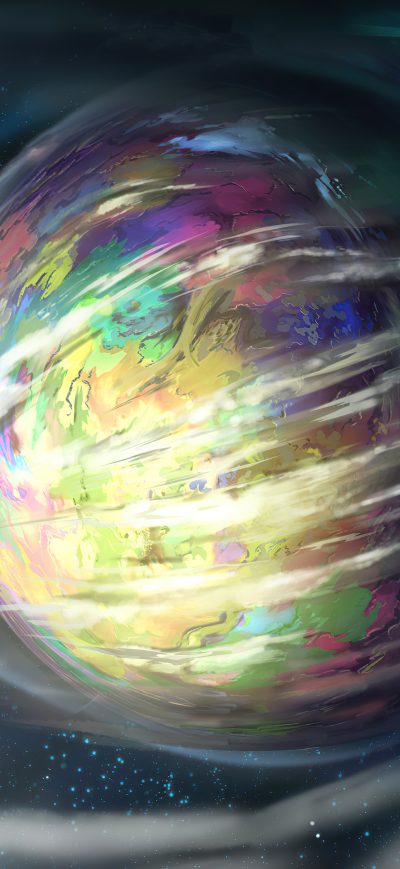 Fond d'écran iPhone Planet Gases 4k