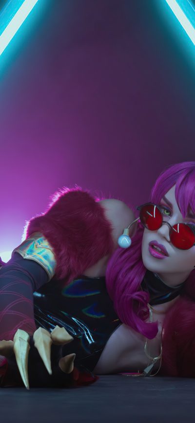 Fond d'écran iPhone Kda Evelynn Lol Cosplay 4K