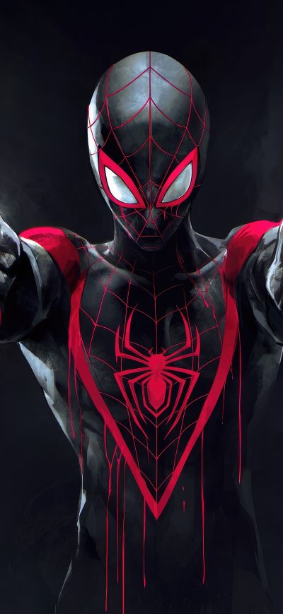 Fond d'écran iPhone Spiderman Miles Morales 4k Artwork