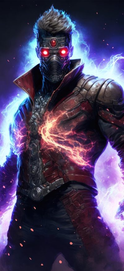 Fond d'écran iPhone Magnificent Star Lord 8k