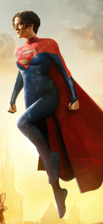Fond d'écran iPhone Supergirl In The Flash Movie Poster 5k