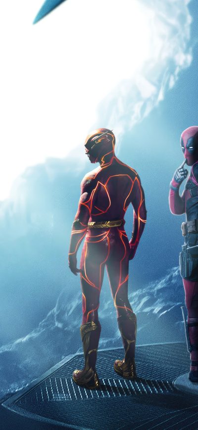 Fond d'écran iPhone Worlds Collide Deadpool X Flash