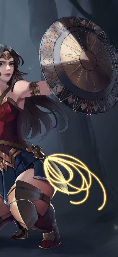 Fond d'écran iPhone Wonder Woman Defending