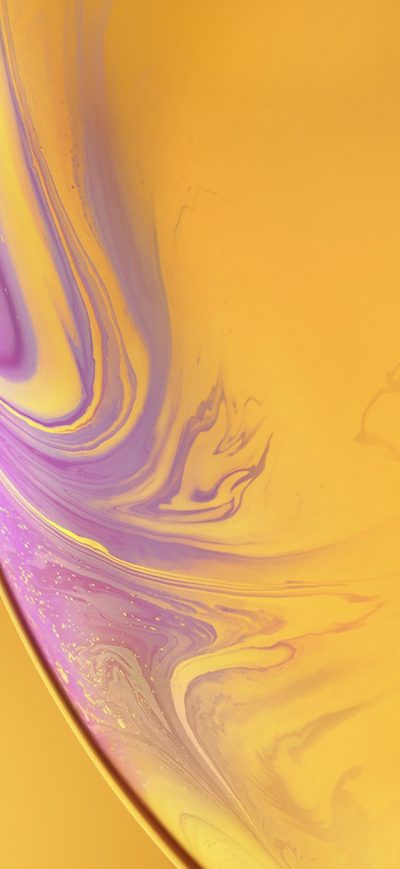 Fond d'écran iPhone IPhone XS Double Bubble Yellow Ios 12