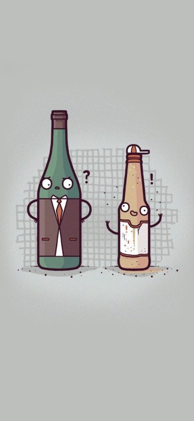 Fond d'écran iPhone Minimalism Bottles