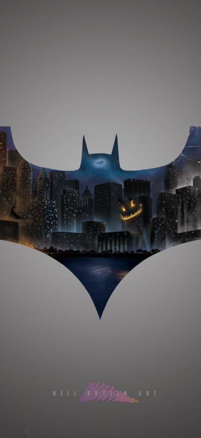 Fond d'écran The Dark Knight Bat Logo 5k sur iPhone