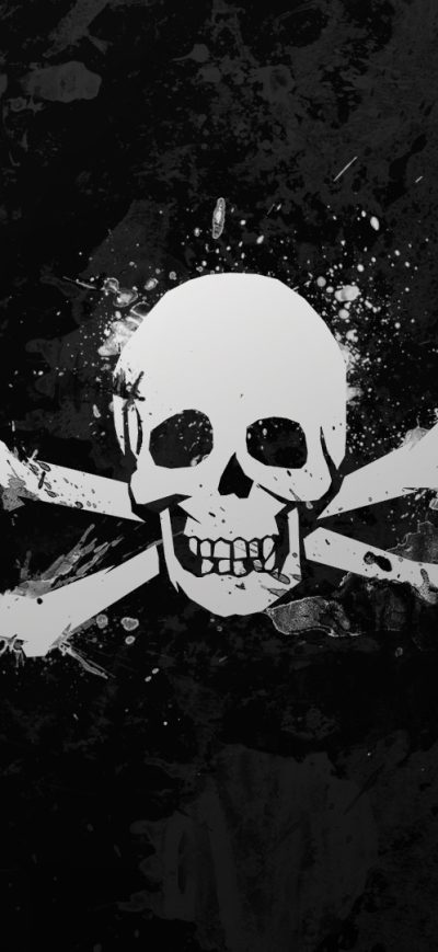 Fond d'écran iPhone Skull Black and White