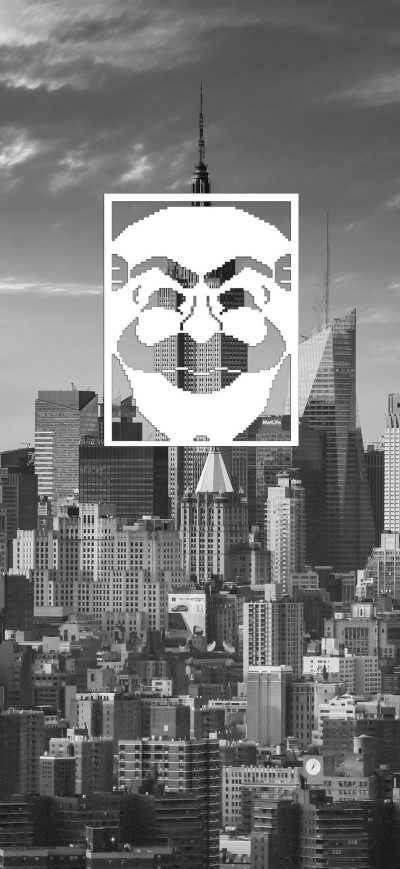 Fond d'écran Mr Robot Logo sur iPhone