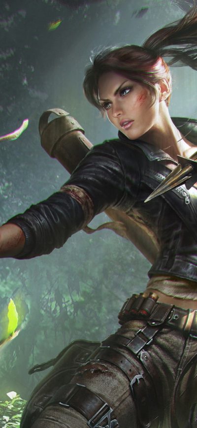 Fond d'écran iPhone Lara Croft Tomb Riader Digital Art