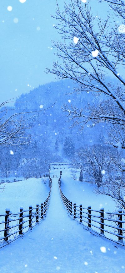 Fond d'écran iPhone Winter Roads Of Japan 4k