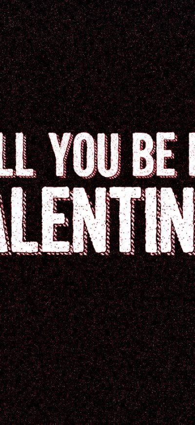 Fond d'écran Will You Be My Valentine sur iPhone