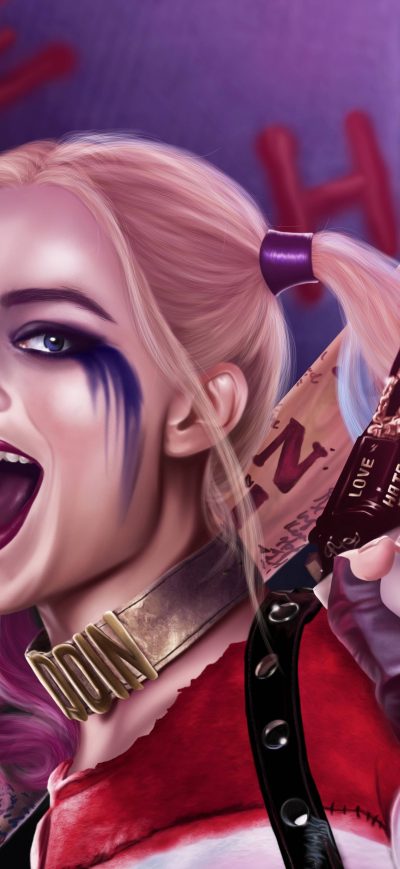 Fond d'écran Harley Quinn Artwork 3 sur iPhone
