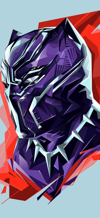 Fond d'écran iPhone Black Panther Marvel Heroes Art