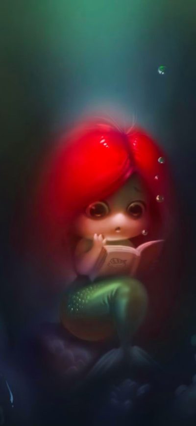 Fond d'écran iPhone Mermaid Little Girl