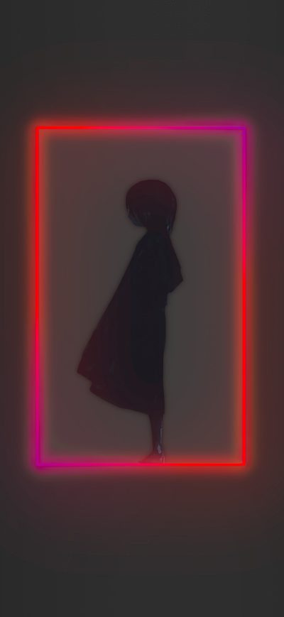Fond d'écran iPhone Door Shadow Anime Girl 4k