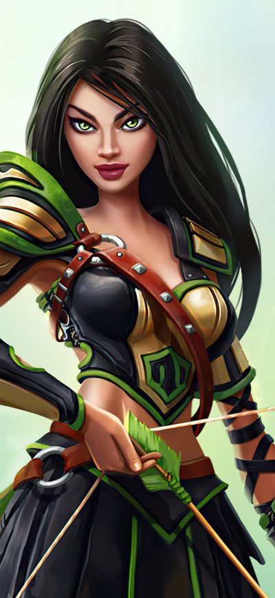 Fond d'écran iPhone Archer Girl With Bow Digital Art