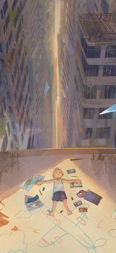 Fond d'écran A Little Dream Among World 4k sur iPhone