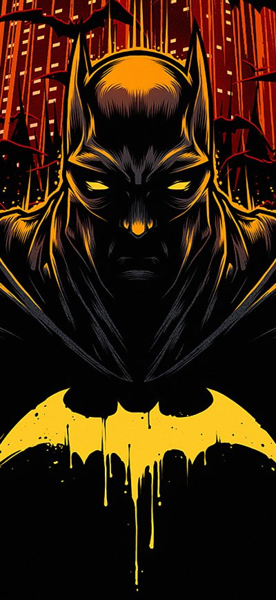 Fond d'écran iPhone Batman Yellow Logo