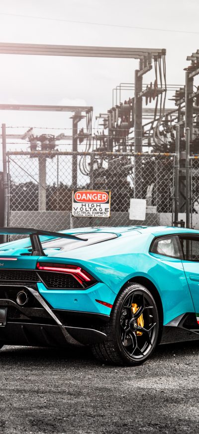 Fond d'écran iPhone Lamborghini Huracan Performante Rear 5k
