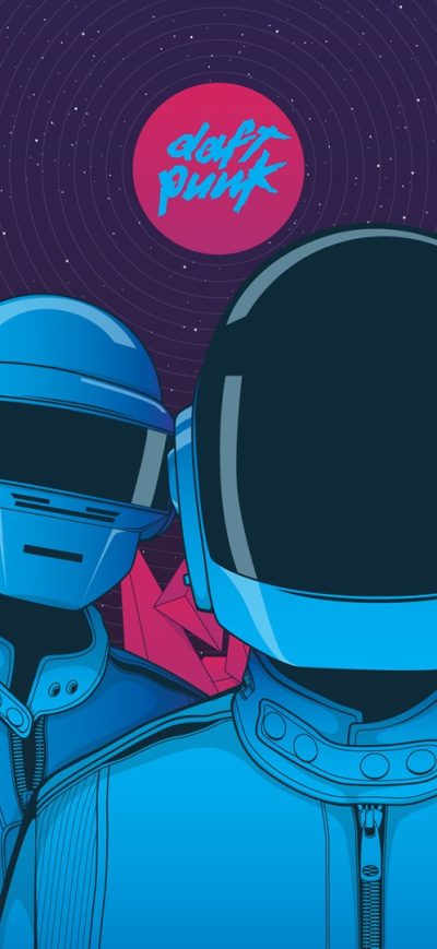 Fond d'écran iPhone Daft Punk Minimalism 2