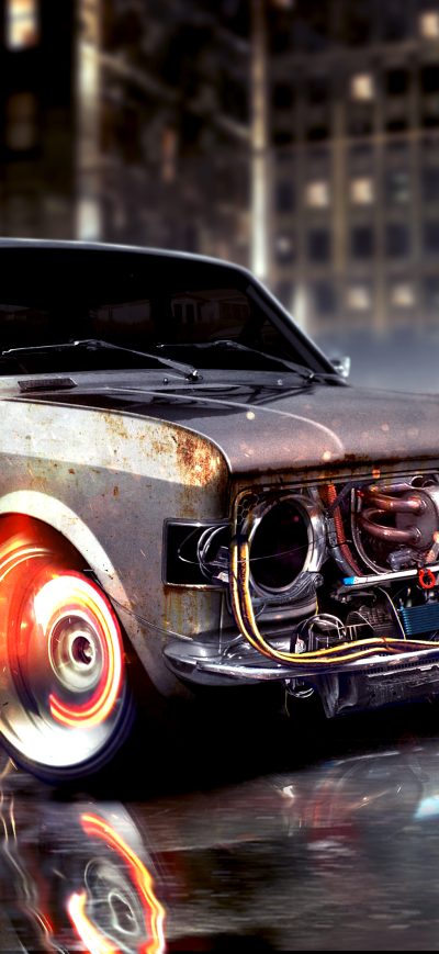 Fond d'écran iPhone Burning Wheels Extreme Drift