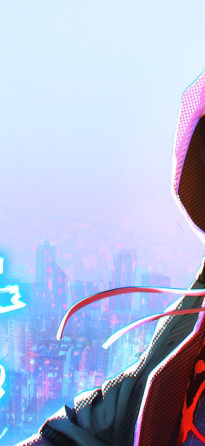 Fond d'écran Into The Spider Verse sur iPhone