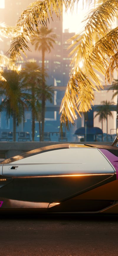 Fond d'écran iPhone Cyberpunk 2077 Cars Futuristic 4k