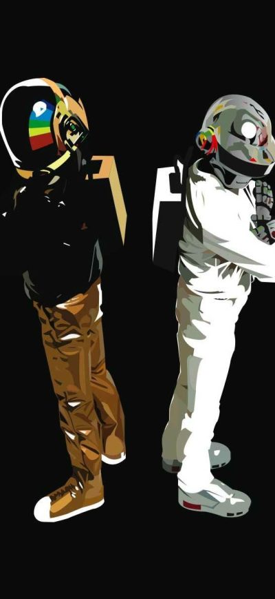 Fond d'écran iPhone Daft Punk EDM Minimalism