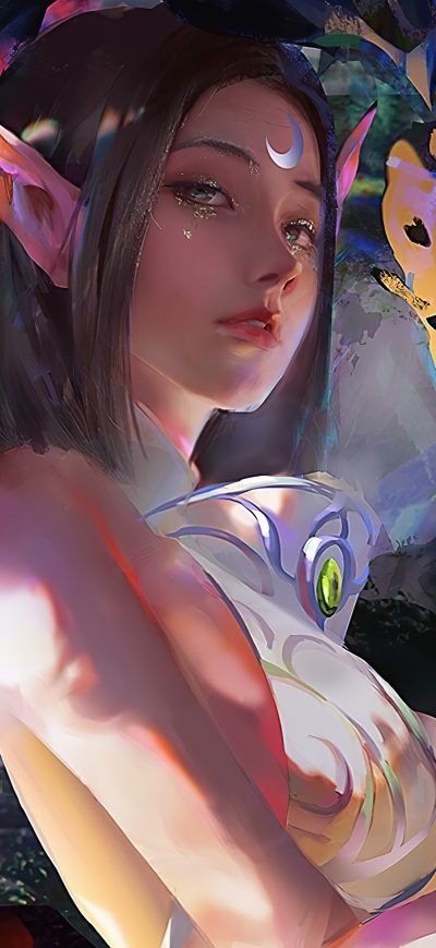 Fond d'écran iPhone Faerie Dragon Elf Girl 4k
