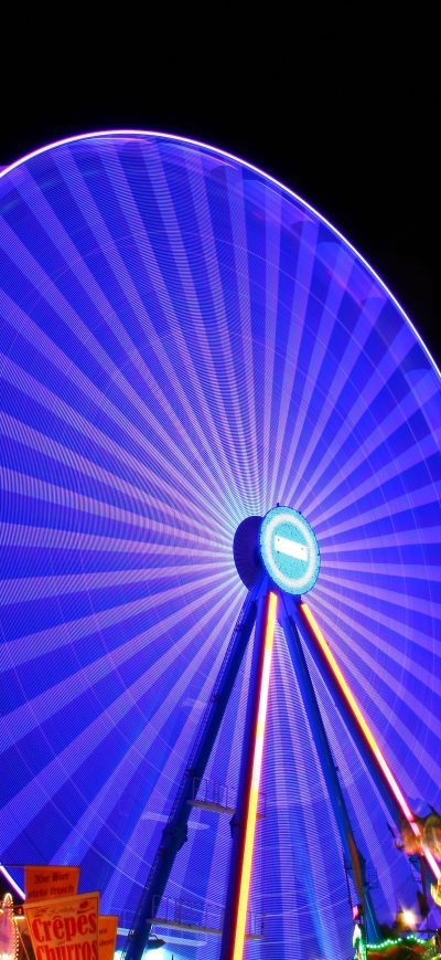Fond d'écran iPhone Blue Ferris Wheel 4k