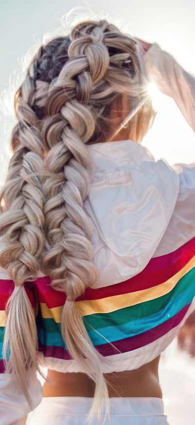 Fond d'écran iPhone Girl With Braids 5k
