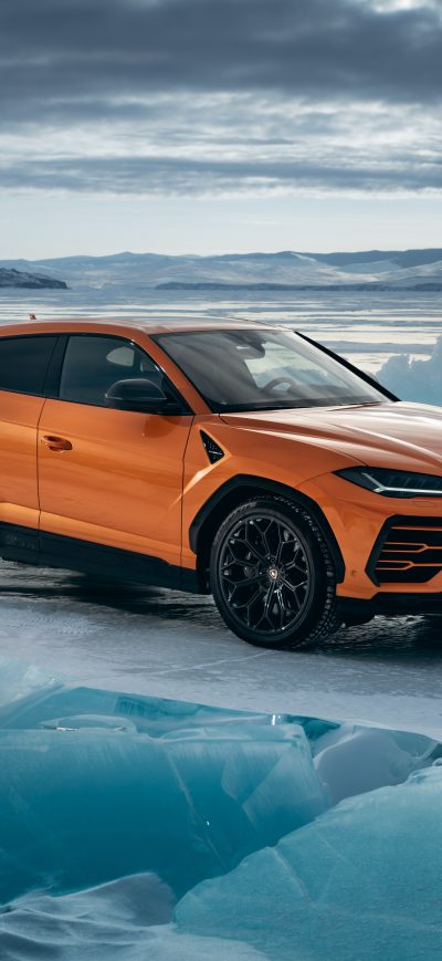 Fond d'écran iPhone Lamborghini Urus Pearl Capsule Orange 8k