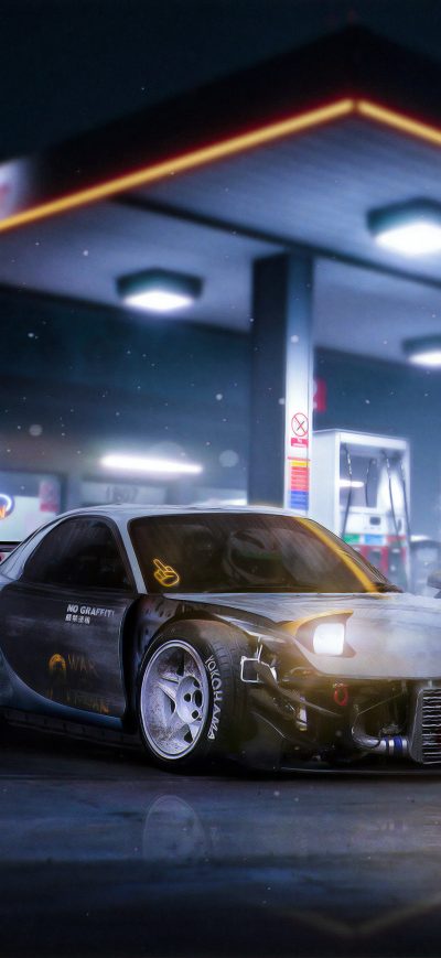 Fond d'écran iPhone Mazda Rx7 Cgi Art 4k