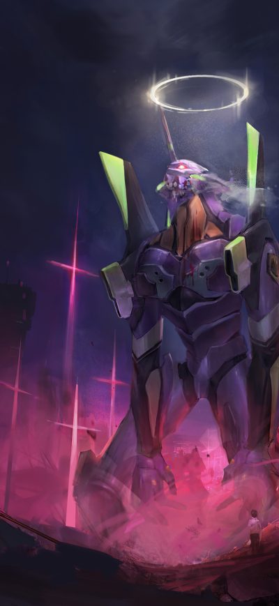 Fond d'écran iPhone Evangelion Unit 01 4k
