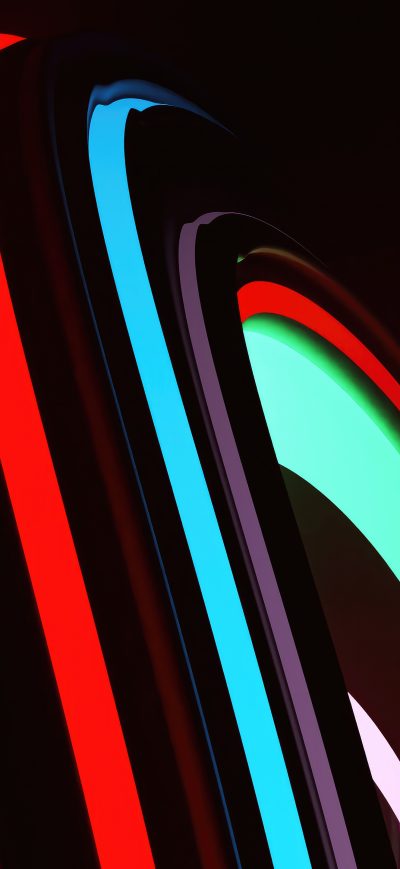 Fond d'écran iPhone Neon Shape Lines 5k
