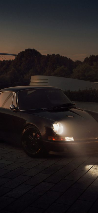 Fond d'écran Porsche In Night sur iPhone