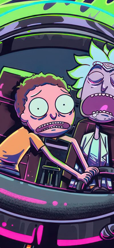 Fond d'écran iPhone Rick And Morty Out Of Control 4k