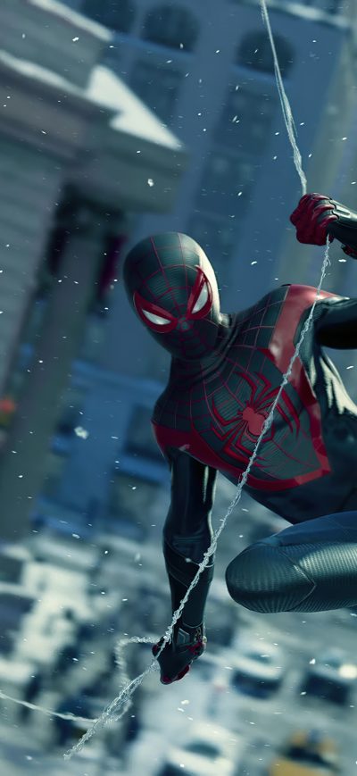 Fond d'écran iPhone Marvels Spiderman Miles Morales New York