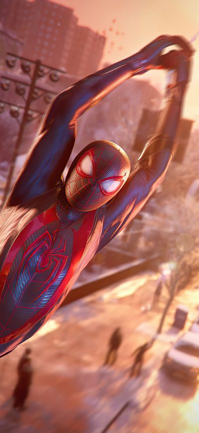 Fond d'écran iPhone Marvels Spiderman Miles Morales