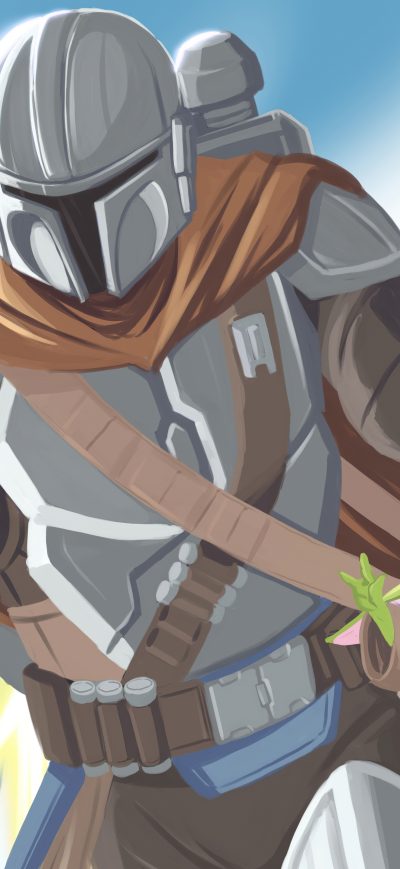 Fond d'écran iPhone The Mandalorian Tv Series Illustration 5k
