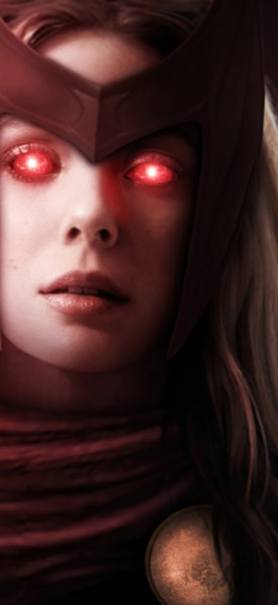 Fond d'écran iPhone Scarlet Witch Glowing Red Eyes 4k