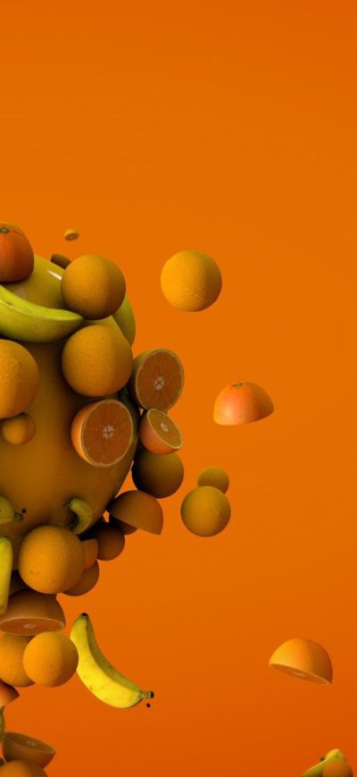 Fond d'écran iPhone Orange Bananas 3d